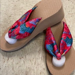 Wedge flip flops